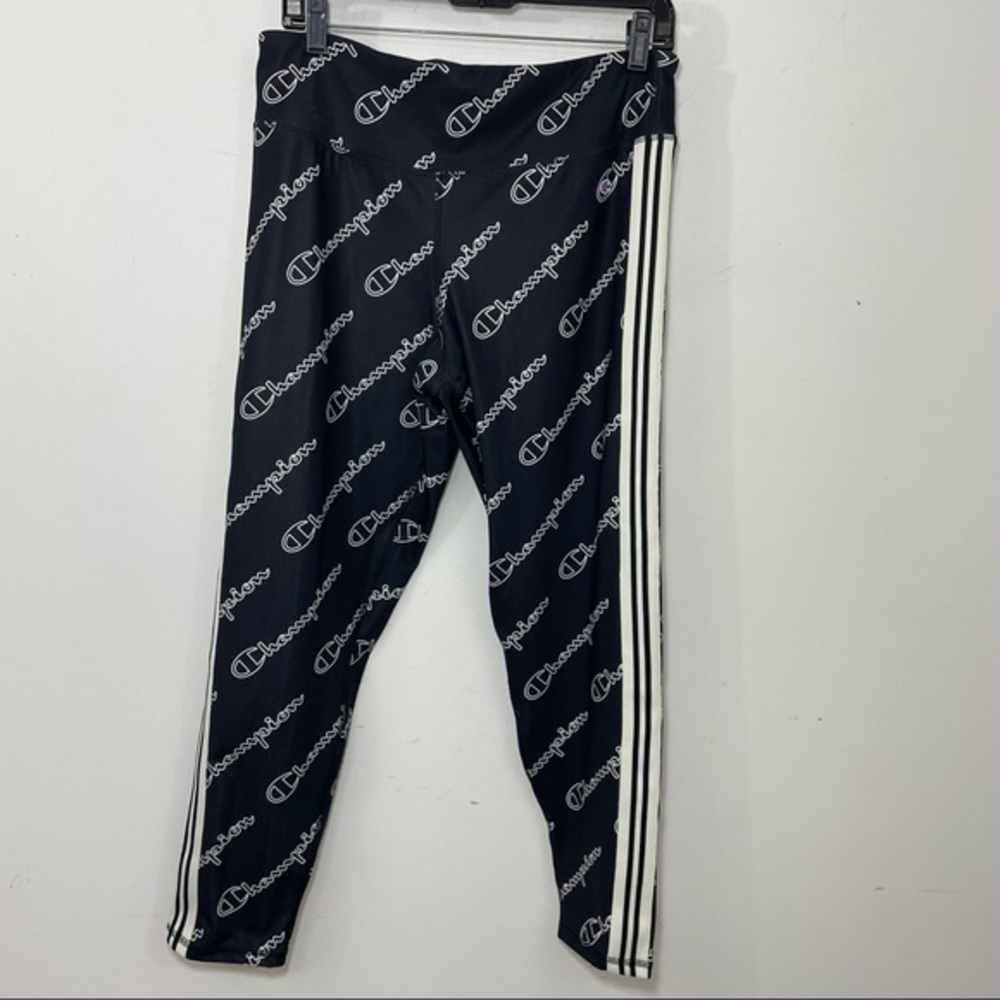 Champion womens all over print leggings pants stretch workout gym size 1x black